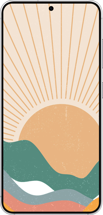 Силиконовый чехол Горы и солнце v2 для Samsung Galaxy S25 - 5488u-3804 изображение 