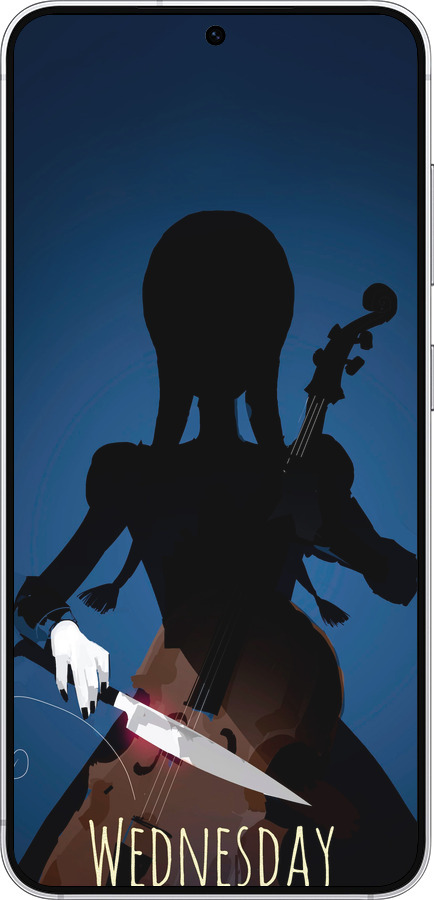 Силіконовий чехол Wednesday для Samsung Galaxy S25 - 5515u-3804 изображение 