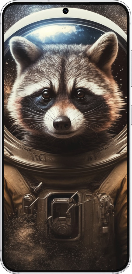Силиконовый чехол Raccoon austronaut для Samsung Galaxy S25 - 5581u-3804 изображение 