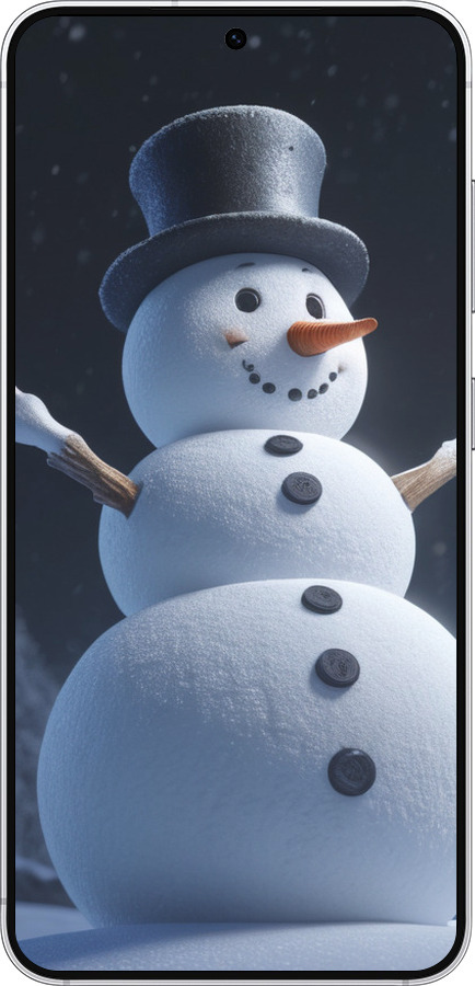 Силиконовый чехол Снеговик для Samsung Galaxy S25 - 5826u-3804 изображение 