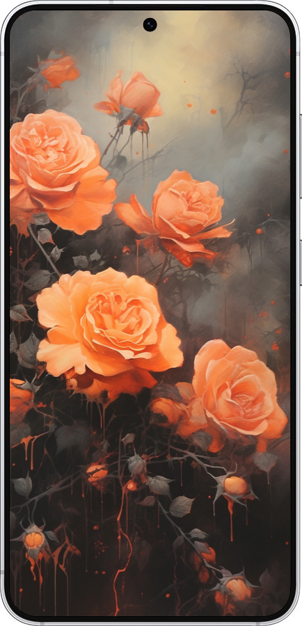 Силиконовый чехол Оранжевые розы для Samsung Galaxy S25 - 5944u-3804 изображение 