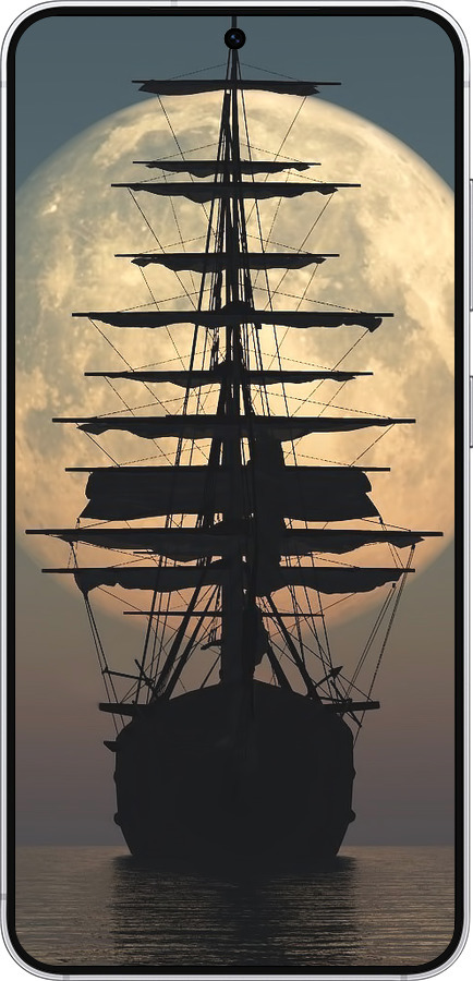 Силиконовый чехол Корабль для Samsung Galaxy S25 - 5998u-3804 изображение 