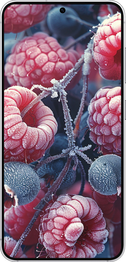 Силіконовий чехол Морозні ягоди для Samsung Galaxy S25 - 6033u-3804 изображение 