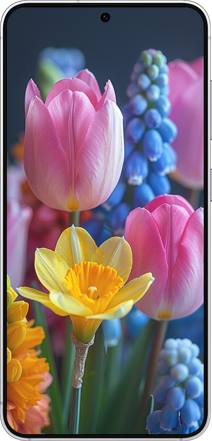 Силиконовый чехол Весенние цветы для Samsung Galaxy S25 - 6058u-3804 изображение 
