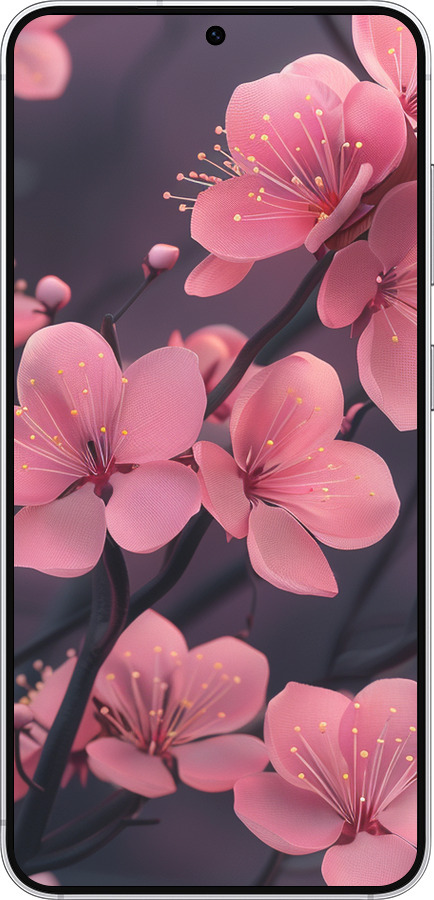 Силиконовый чехол Пурпурная сакура для Samsung Galaxy S25 - 6075u-3804 изображение 