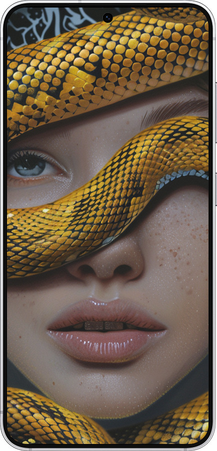 Силиконовый чехол Объятия змеи для Samsung Galaxy S25 - 6081u-3804 изображение 