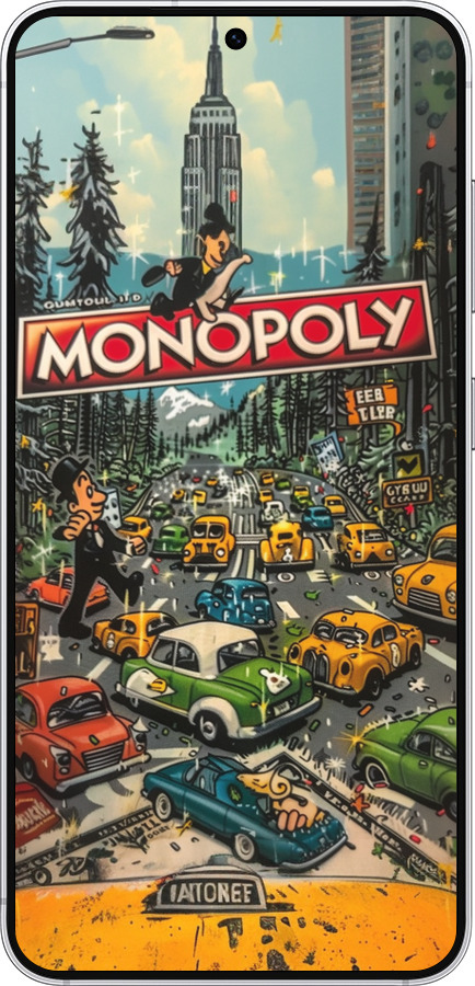 Силиконовый чехол Городской драйв Monopoly для Samsung Galaxy S25 - 6088u-3804 изображение 