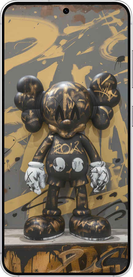 Силіконовий чехол Bronze kaws для Samsung Galaxy S25 - 6097u-3804 изображение 