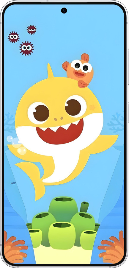 Силиконовый чехол Бейби Шарк для Samsung Galaxy S25 - 6303u-3804 изображение 
