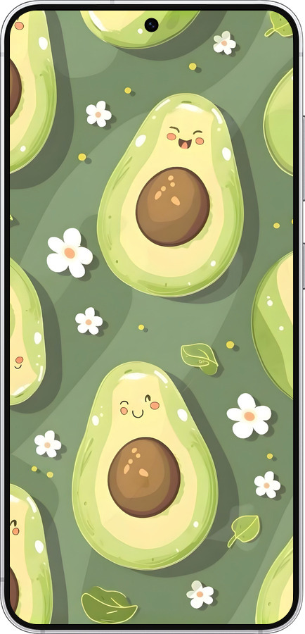 Силиконовый чехол Авокадо для Samsung Galaxy S25 - 6380u-3804 изображение 