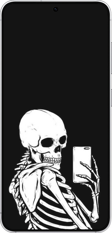Силиконовый чехол Скелет делает Selfie для Samsung Galaxy S25 - 6535u-3804 изображение 