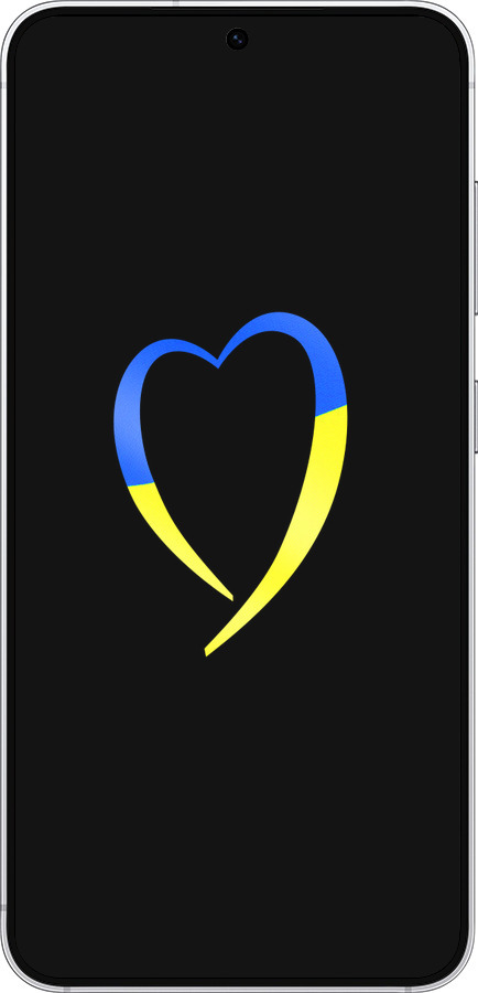 Силиконовый чехол Жёлто-голубое сердце для Samsung Galaxy S25 - 885u-3804 изображение 
