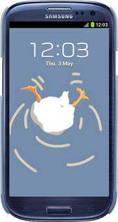 3D пластиковий глянцевий чехол Гусь ныряет для Samsung Galaxy S3 Duos I9300i - 6275c-50 изображение 