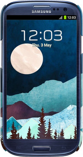 3D пластиковий глянцевий чехол Гірська ідилія нічний краєвид для Samsung Galaxy S3 i9300 - 6488c-11 изображение 