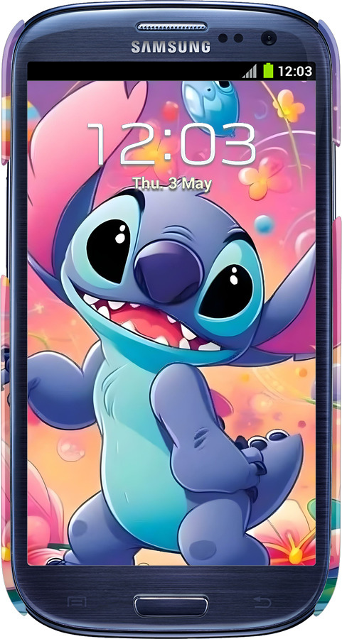 3D пластиковий матовий чехол Стич 2 для Samsung Galaxy S3 Duos I9300i - 6371m-50 изображение 
