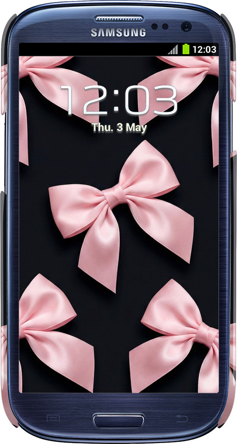 3D пластиковий глянцевий чехол Coquette Ribbons Dark Coquette для Samsung Galaxy S3 Duos I9300i - 6767c-50 изображение 