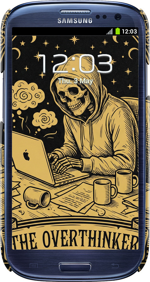 3D пластиковый матовый чехол The Overthinker для Samsung Galaxy S3 Duos I9300i - 6774m-50 изображение 