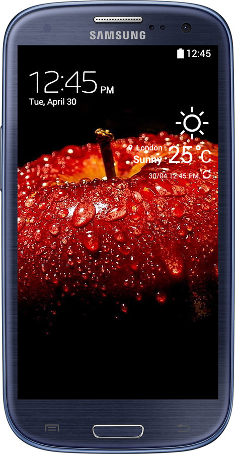 Силиконовый чехол Яблоко для Samsung Galaxy S3 i9300 - 6022u-11 изображение 