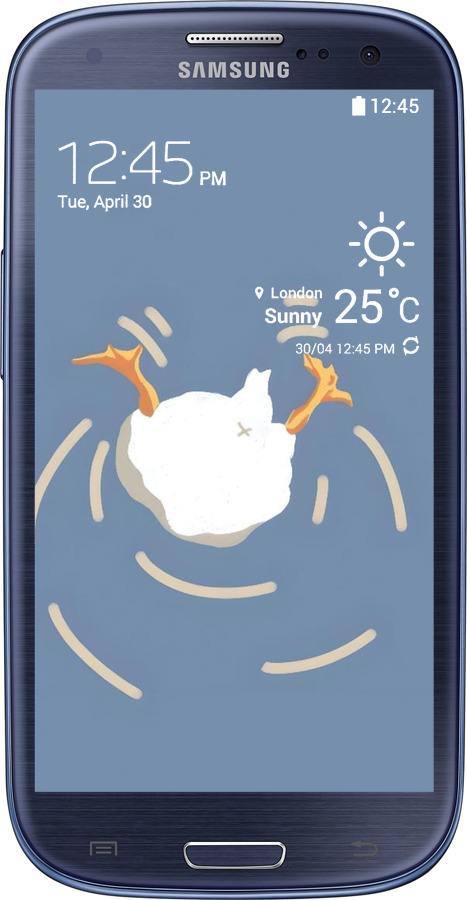 2D пластиковий чехол Гусь ныряет для Samsung Galaxy S3 Duos I9300i - 6275t-50 изображение 