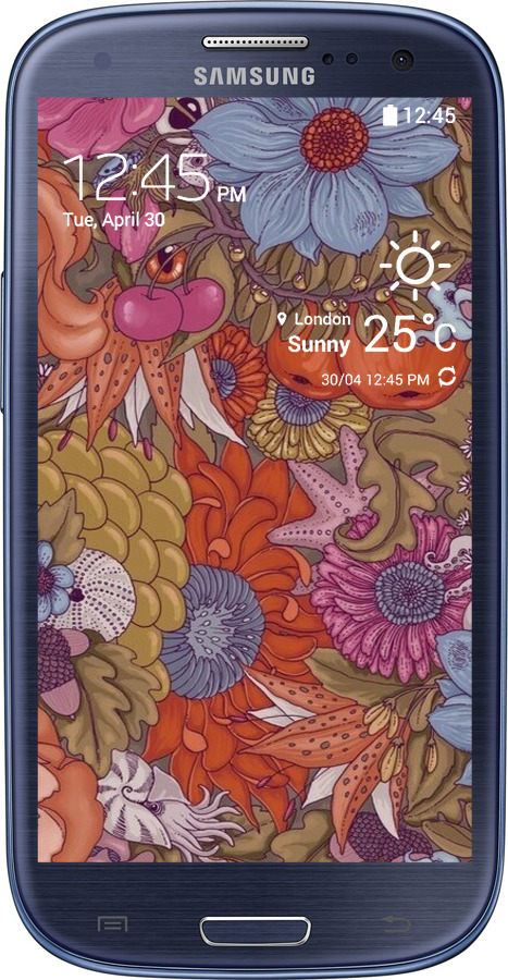 2D пластиковий чехол Абстрактні  квіти для Samsung Galaxy S3 Duos I9300i - 6526t-50 изображение 