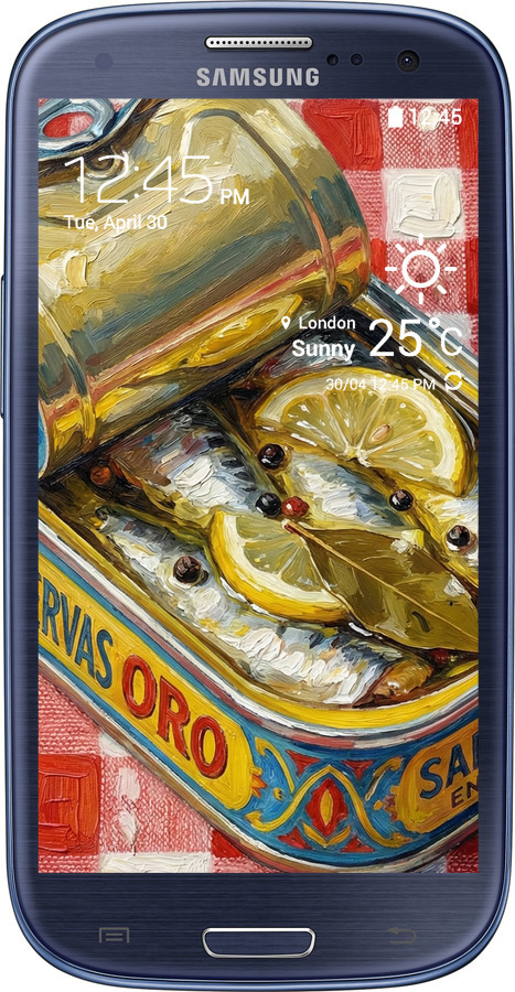 Силиконовый чехол Vintage Sardine Tin Phone для Samsung Galaxy S3 Duos I9300i - 6772u-50 изображение 