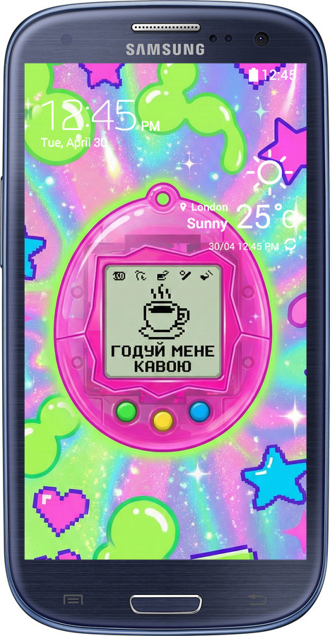 Силиконовый чехол Y2K Aesthetic Retro Pet: Годуй мене кавою для Samsung Galaxy S3 Duos I9300i - 6784u-50 изображение 
