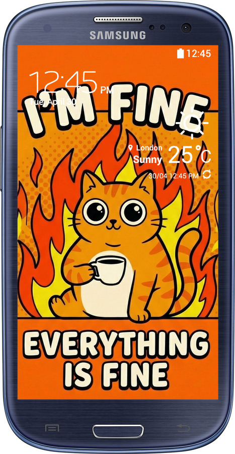 2D пластиковый чехол Funny Cat для Samsung Galaxy S3 Duos I9300i - 6786t-50 изображение 