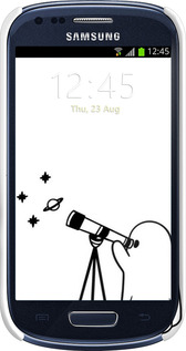 3D пластиковый матовый чехол Привидение астроном для Samsung Galaxy S3 mini - 6444m-31 изображение 