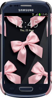 3D пластиковый глянцевый чехол Coquette Ribbons Dark Coquette для Samsung Galaxy S3 mini - 6767c-31 изображение 