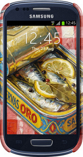 3D пластиковый глянцевый чехол Vintage Sardine Tin Phone для Samsung Galaxy S3 mini - 6772c-31 изображение 