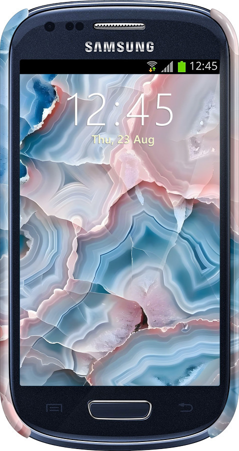 3D пластиковый глянцевый чехол Мрамор для Samsung Galaxy S3 mini - 6306c-31 изображение 