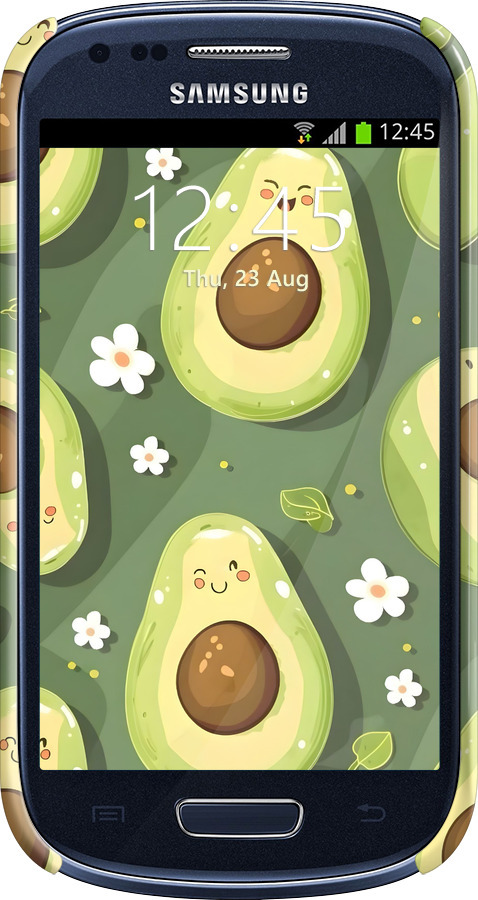 3D пластиковый глянцевый чехол Авокадо для Samsung Galaxy S3 mini - 6380c-31 изображение 