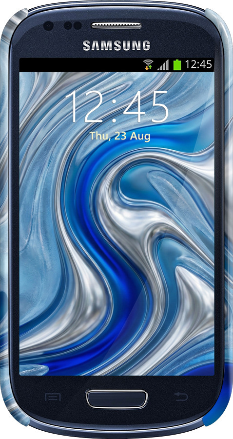 3D пластиковый матовый чехол Liquid Chrome для Samsung Galaxy S3 mini - 6781m-31 изображение 