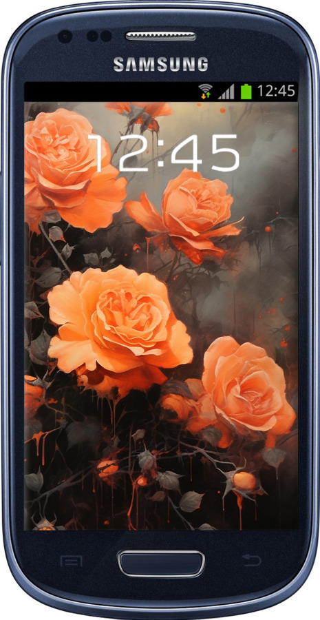 Силіконовий чехол Оранжеві троянди для Samsung Galaxy S3 mini - 5944u-31 изображение 