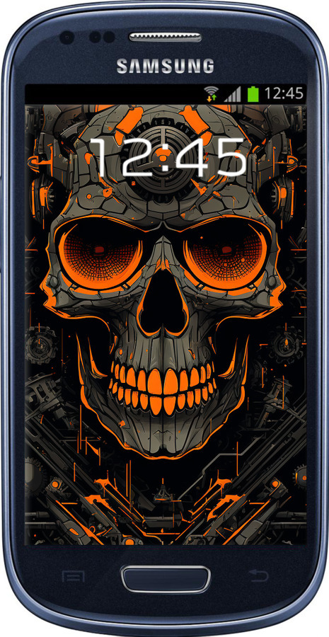 Силиконовый чехол Череп для Samsung Galaxy S3 mini - 5952u-31 изображение 