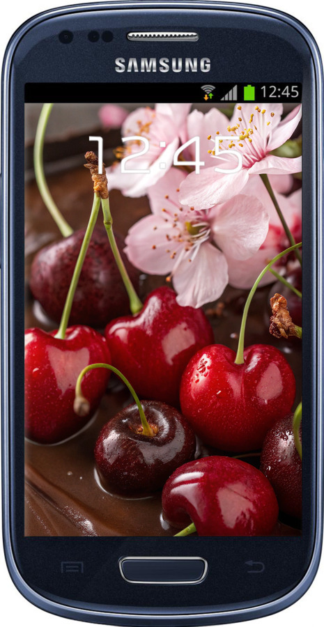 Силіконовий чехол Вишня у шоколаді для Samsung Galaxy S3 mini - 6698u-31 изображение 