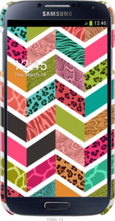 3D пластиковый глянцевый чехол Шеврон v3 для Samsung Galaxy S4 i9500 - 1058c-13 изображение 