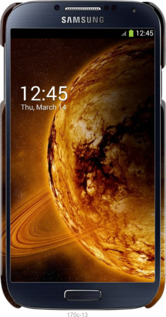 3D пластиковий глянцевий чехол Жовтий Сатурн для Samsung Galaxy S4 i9500 - 170c-13 изображение 