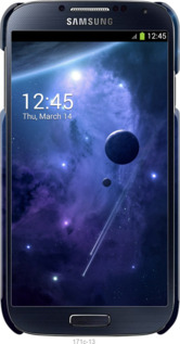 3D пластиковий глянцевий чехол Планети в синьому космосі для Samsung Galaxy S4 i9500 - 171c-13 изображение 