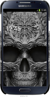 3D пластиковый глянцевый чехол skull-ornament для Samsung Galaxy S4 i9500 - 4101c-13 изображение 