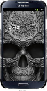 3D пластиковий матовий чехол skull-ornament для Samsung Galaxy S4 i9500 - 4101m-13 изображение 