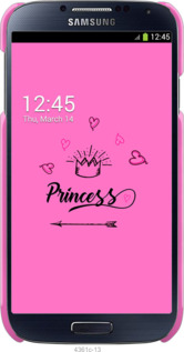 3D пластиковый матовый чехол Princess для Samsung Galaxy S4 i9500 - 4361m-13 изображение 