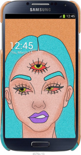 3D пластиковый глянцевый чехол Девушка рисунок для Samsung Galaxy S4 i9500 - 4576c-13 изображение 