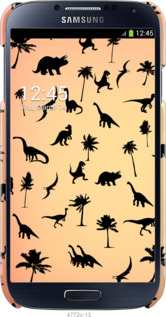 3D пластиковый матовый чехол Динозаврики 1 для Samsung Galaxy S4 i9500 - 4772m-13 изображение 
