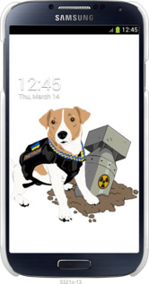 3D пластиковый глянцевый чехол Патрон v2 для Samsung Galaxy S4 i9500 - 5321c-13 изображение 