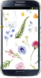 3D пластиковий глянцевий чехол Квітковий фон v2 для Samsung Galaxy S4 i9500 - 5472c-13 изображение 