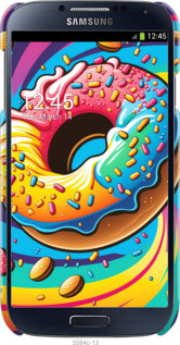 3D пластиковый матовый чехол Пончик радуга для Samsung Galaxy S4 i9500 - 5584m-13 изображение 