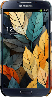 3D пластиковый глянцевый чехол Кольорове листя для Samsung Galaxy S4 i9500 - 5644c-13 изображение 