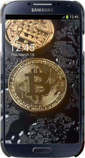 3D пластиковий глянцевий чехол Вулканійчний Bitcoin для Samsung Galaxy S4 i9500 - 6092c-13 изображение 