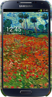 3D пластиковый глянцевый чехол Винсент Ван Гог-Маковое поле для Samsung Galaxy S4 i9500 - 6466c-13 изображение 
